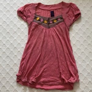 Free people XS pink knit cotton top